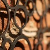Revamp turbulence hanging metal wall art close up exposed brick